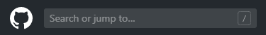 Поле поиска на github, для фокусировки необходимо нажать "/"